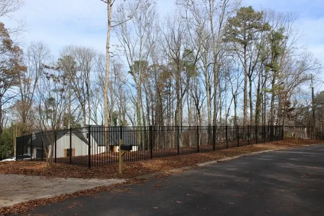 a house with trees in front of it
