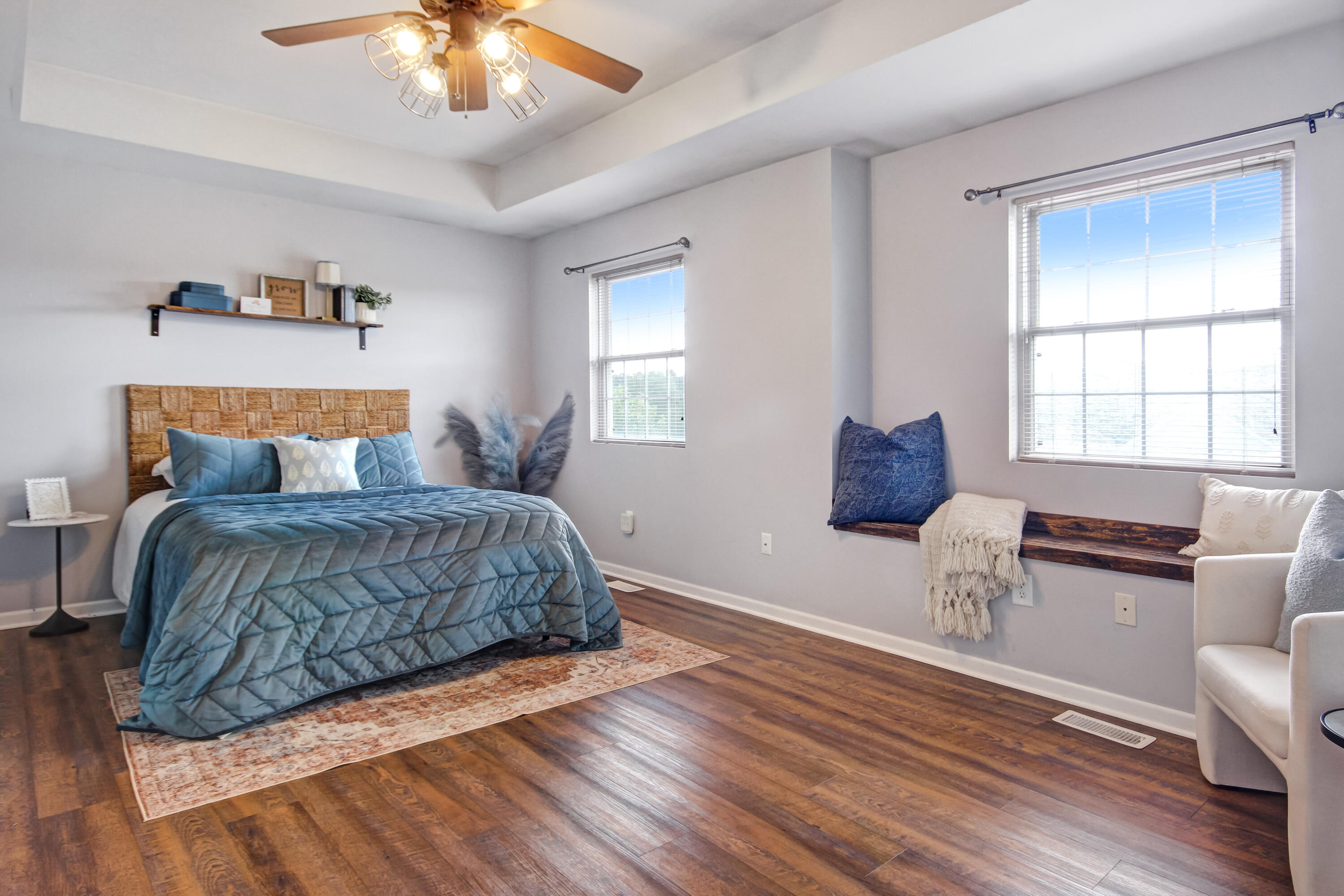 8109 Victoria Place Crown Point, IN 46307 - Photo 18 of 26 a bedroom with a large bed and a couch