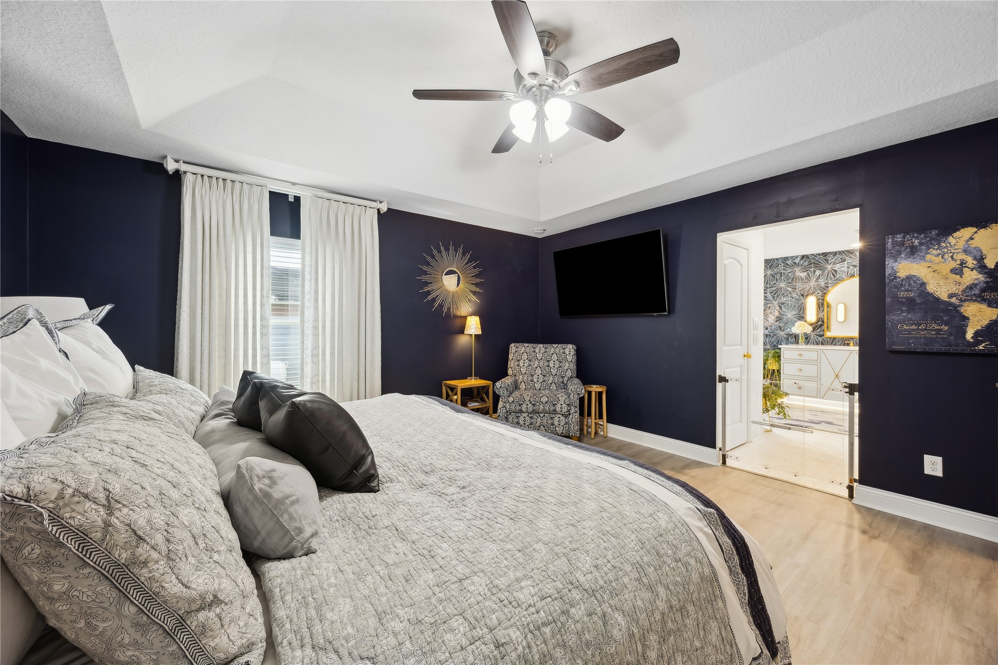 95103 Greenberry Road Fernandina Beach, FL 32034 - Photo 17 of 69 a bedroom with a bed and a flat screen tv