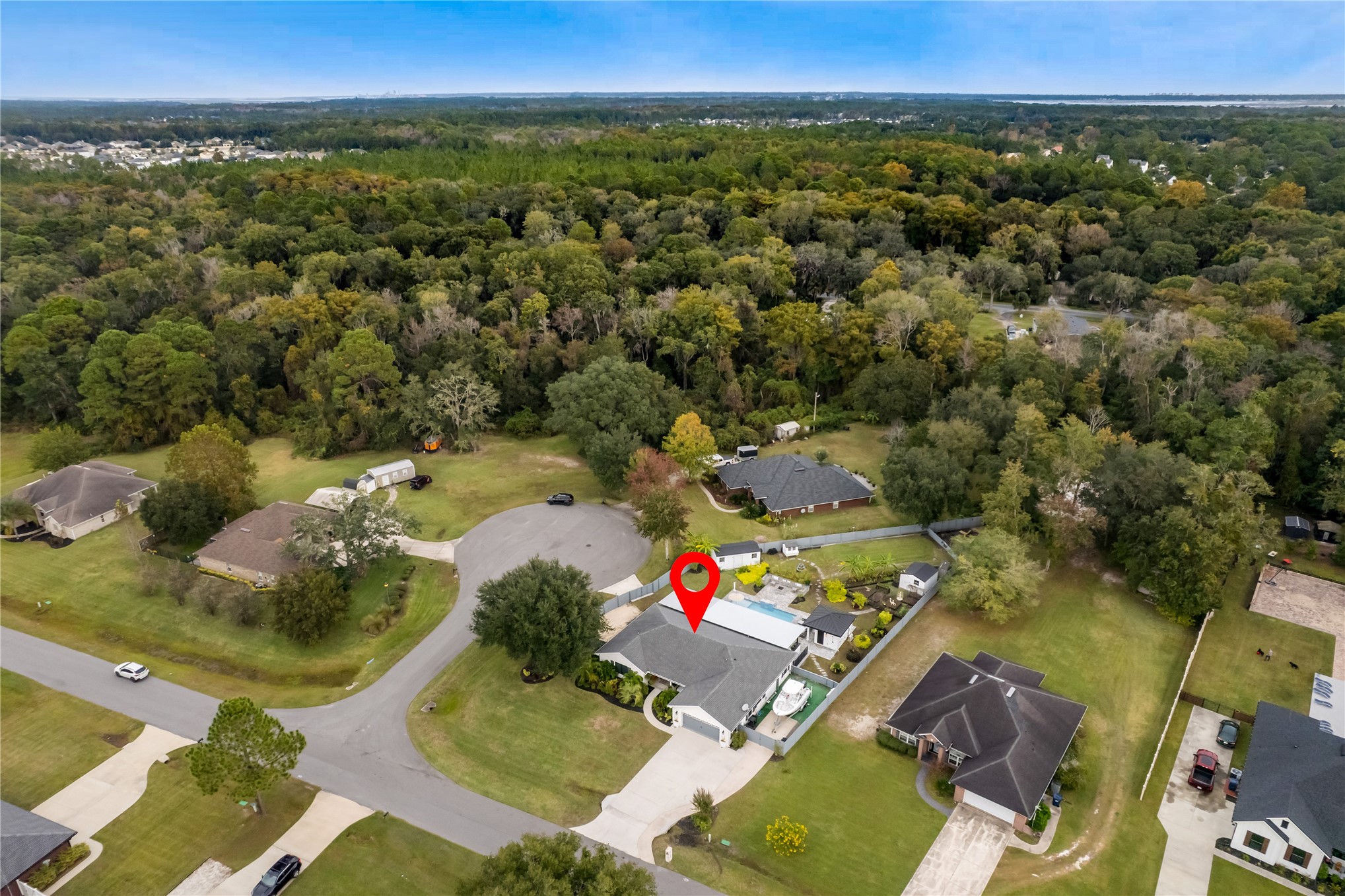 95103 Greenberry Road Fernandina Beach, FL 32034 - Photo 69 of 69 an aerial view of residential houses with outdoor space