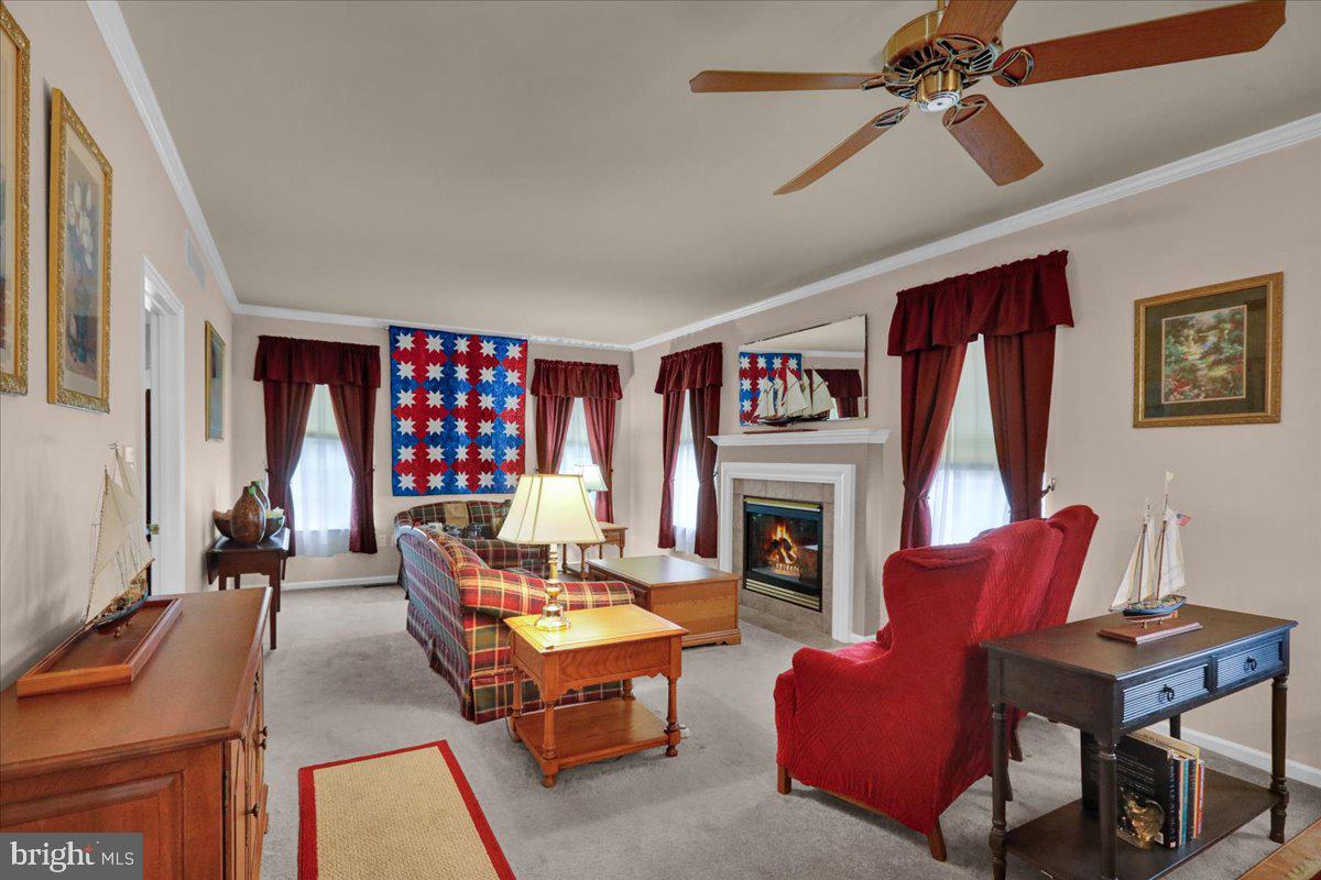 55 Turning Leaf Way Reading, PA 19605 - Photo 11 of 37 a living room with furniture a fireplace and a flat screen tv