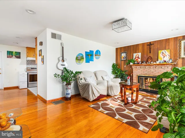 a living room with patio furniture