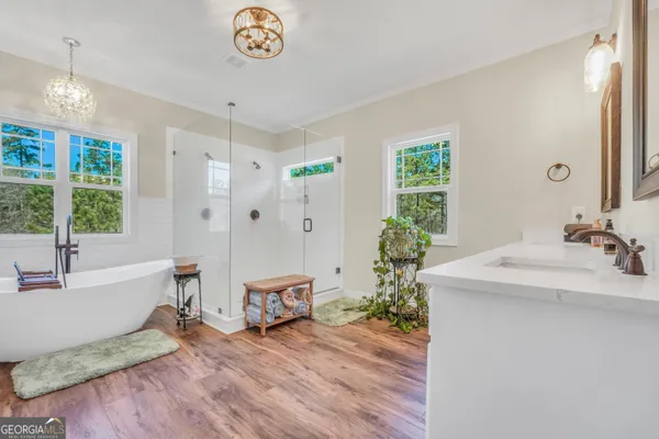 a living room with a couch and a table