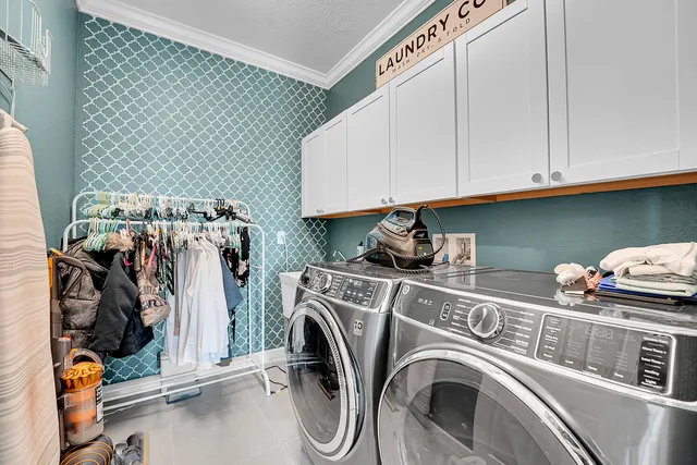 a view of a swimming pool with an outdoor seating