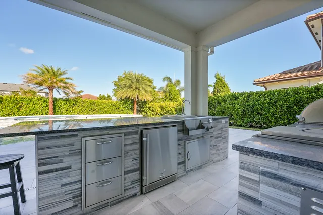 a view of a lake with houses