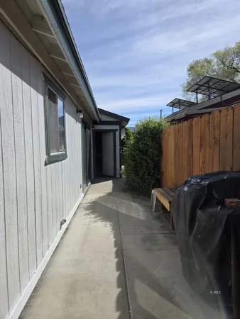 a backyard of a house