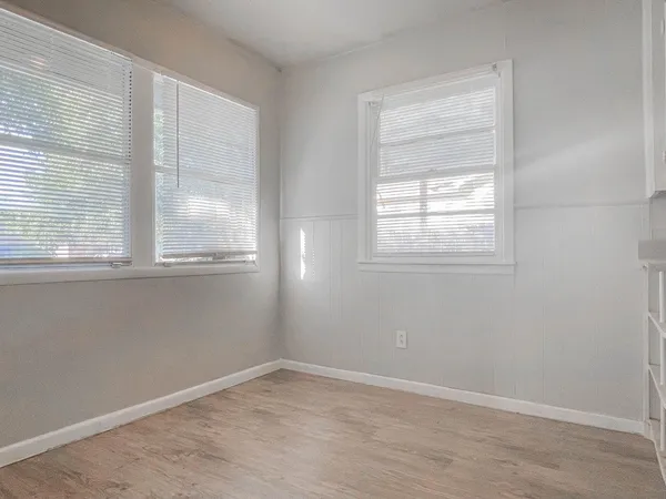 an empty room with a window