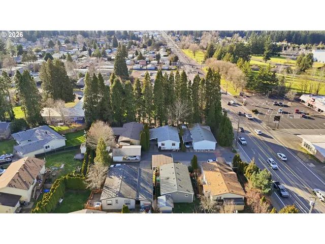 an aerial view of multiple house