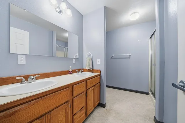 a view of backyard with green space