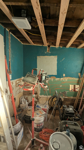 436 Rose Avenue Price, UT 84501 - Photo 25 of 36 Exposed ceiling joists and partial wall framing reveal renovation potential