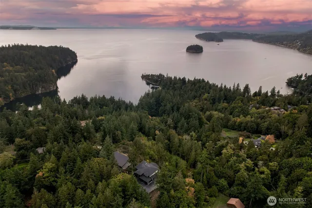a view of a lake and mountain view