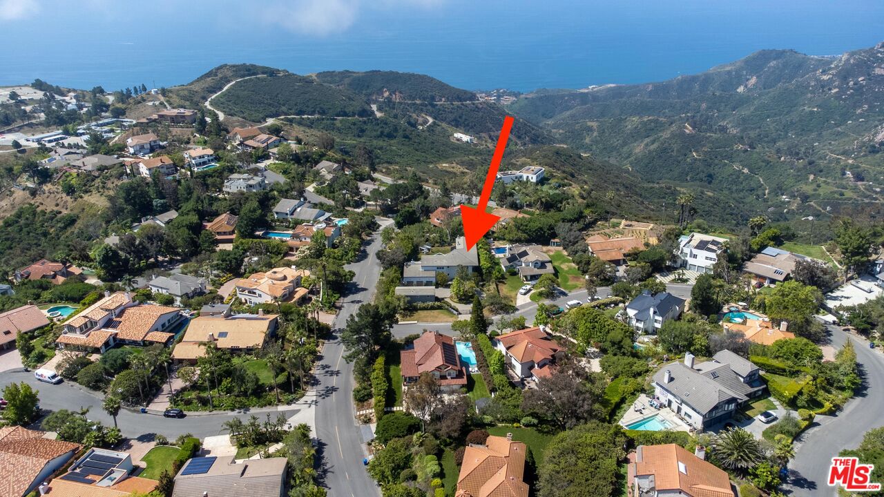 23400 West Moon Shadows Drive Malibu, CA 90265 - Photo 31 of 31 an aerial view of residential houses with street and trees
