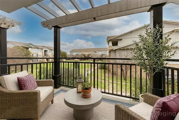 a view of a balcony