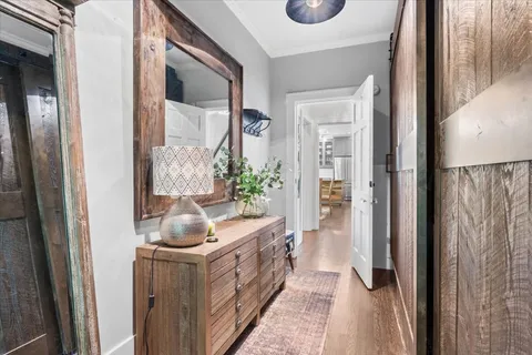a room with wine cabinets
