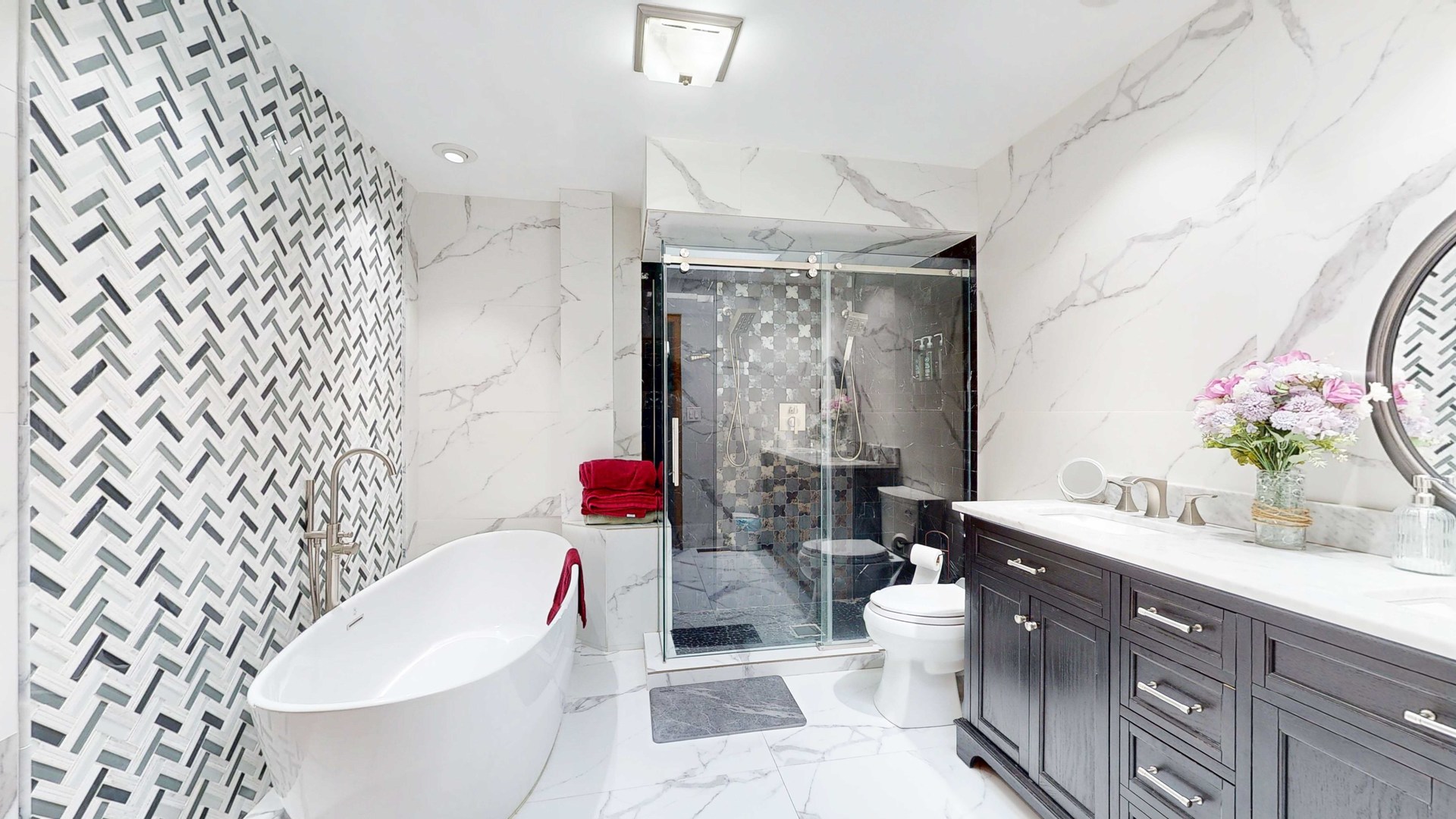 8129 45th Place Lyons, IL 60534 - Photo 31 of 45 a bathroom with a sink toilet and shower