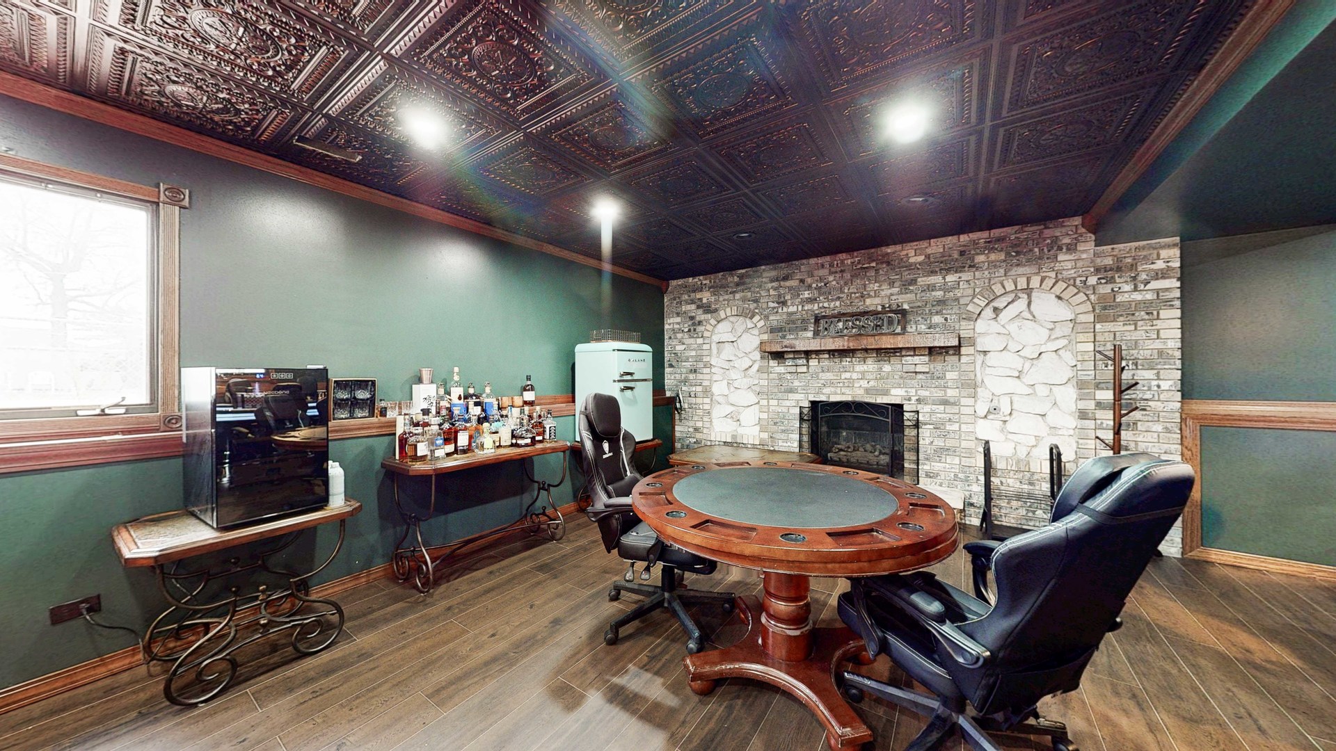 8129 45th Place Lyons, IL 60534 - Photo 34 of 45 a workspace with furniture and a fireplace