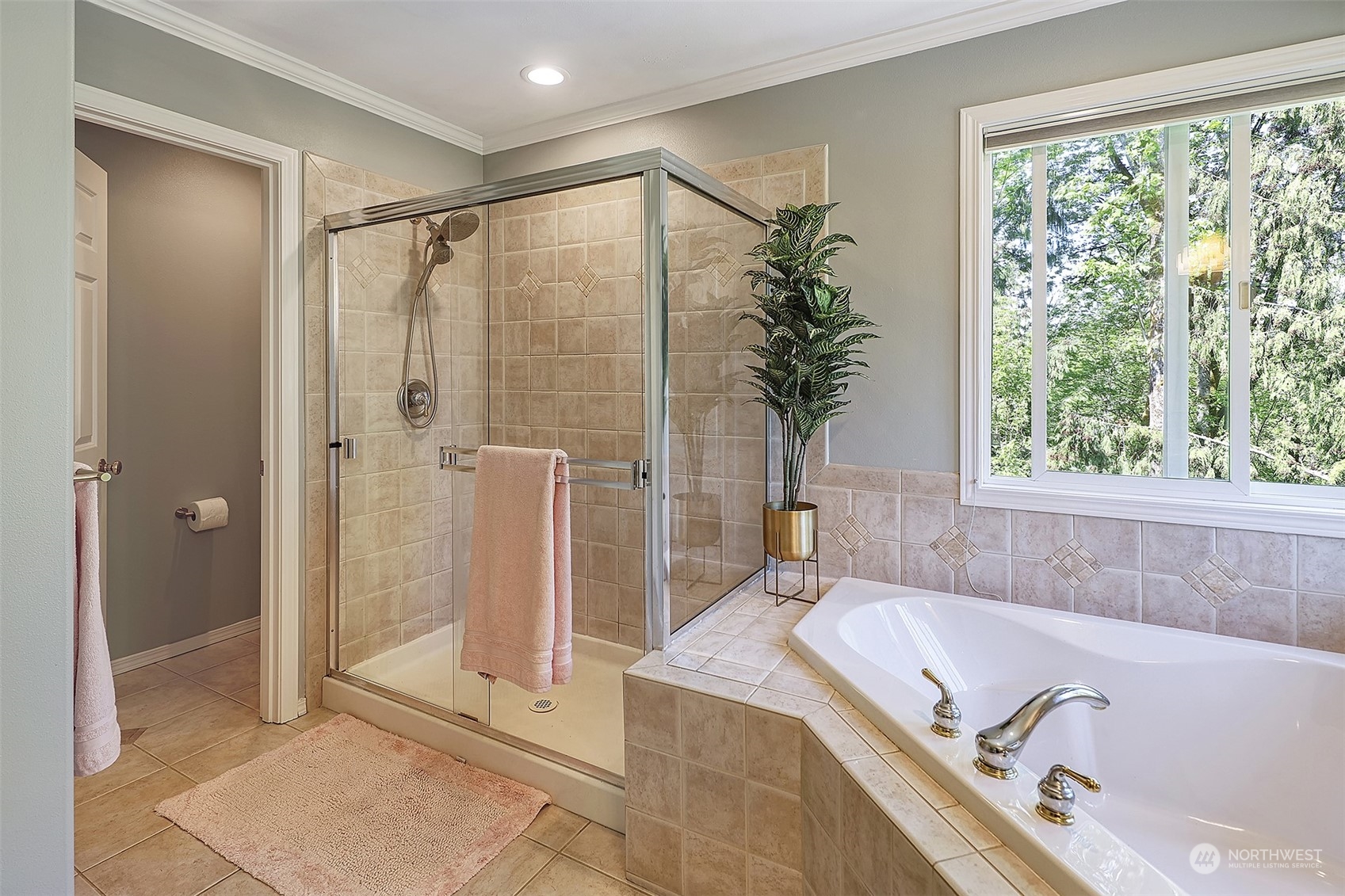 23340 13th Avenue Southeast Bothell, WA 98021 - Photo 27 of 36 a bathroom with a granite countertop tub shower and sink
