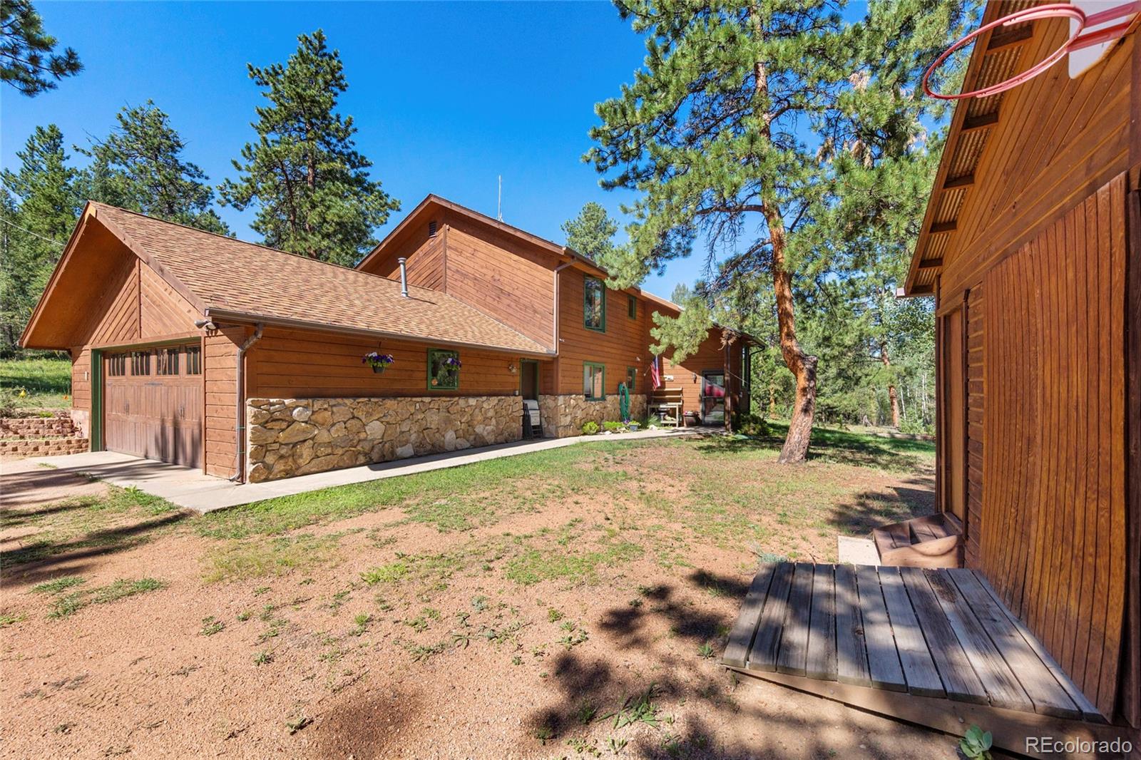 444 Nova Road Pine, CO 80470 - Photo 33 of 40 a view of a yard with potted plants