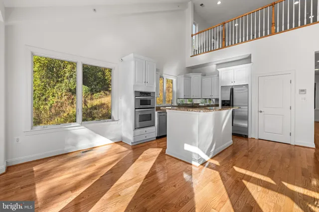 a view of a house with a large window