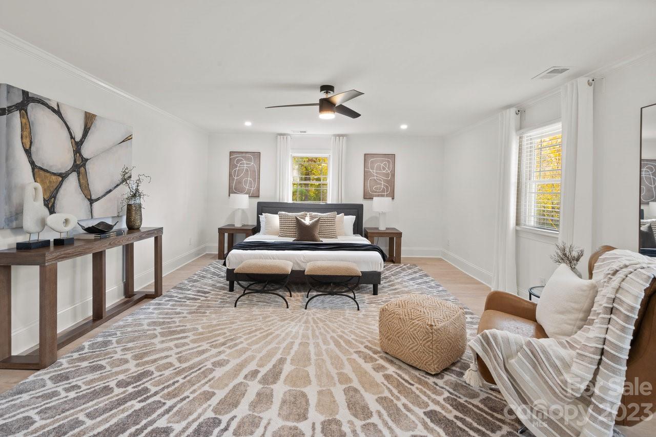 4215 Kuykendall Road Charlotte, NC 28270 - Photo 27 of 43 a spacious bedroom with a bed and window