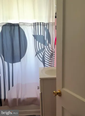 a view of balcony with wooden floor