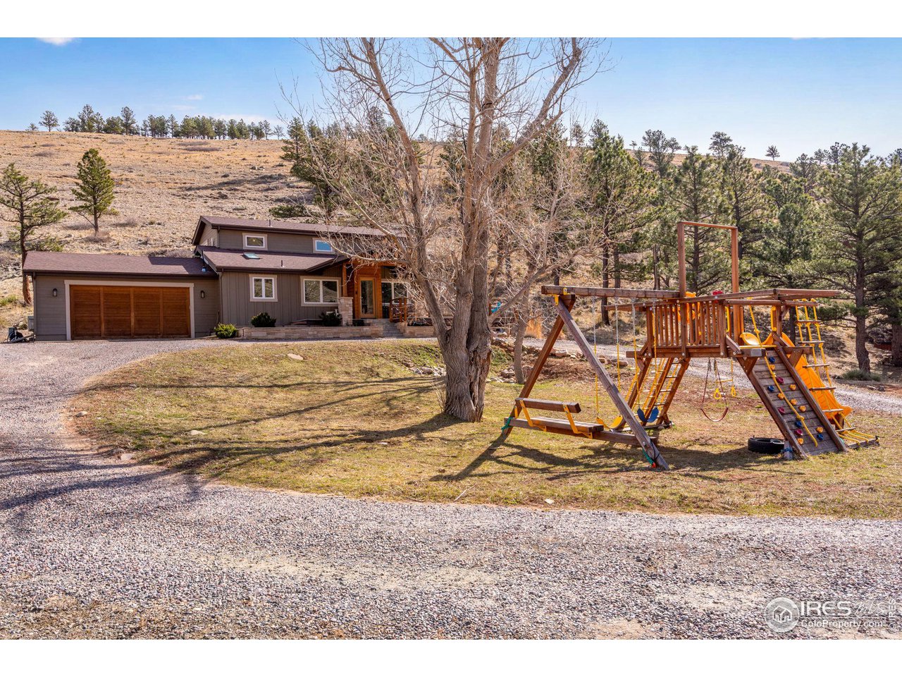 5508 Olde Stage Road Boulder, CO 80302 - Photo 30 of 40 Wrap-around Driveway - playscape can stay with new owners!