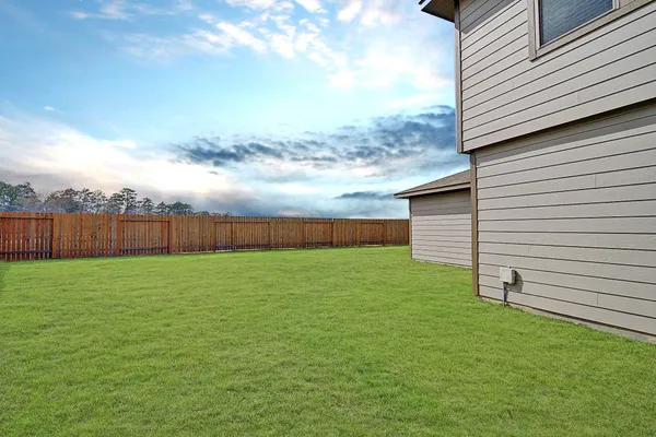 a view of a backyard