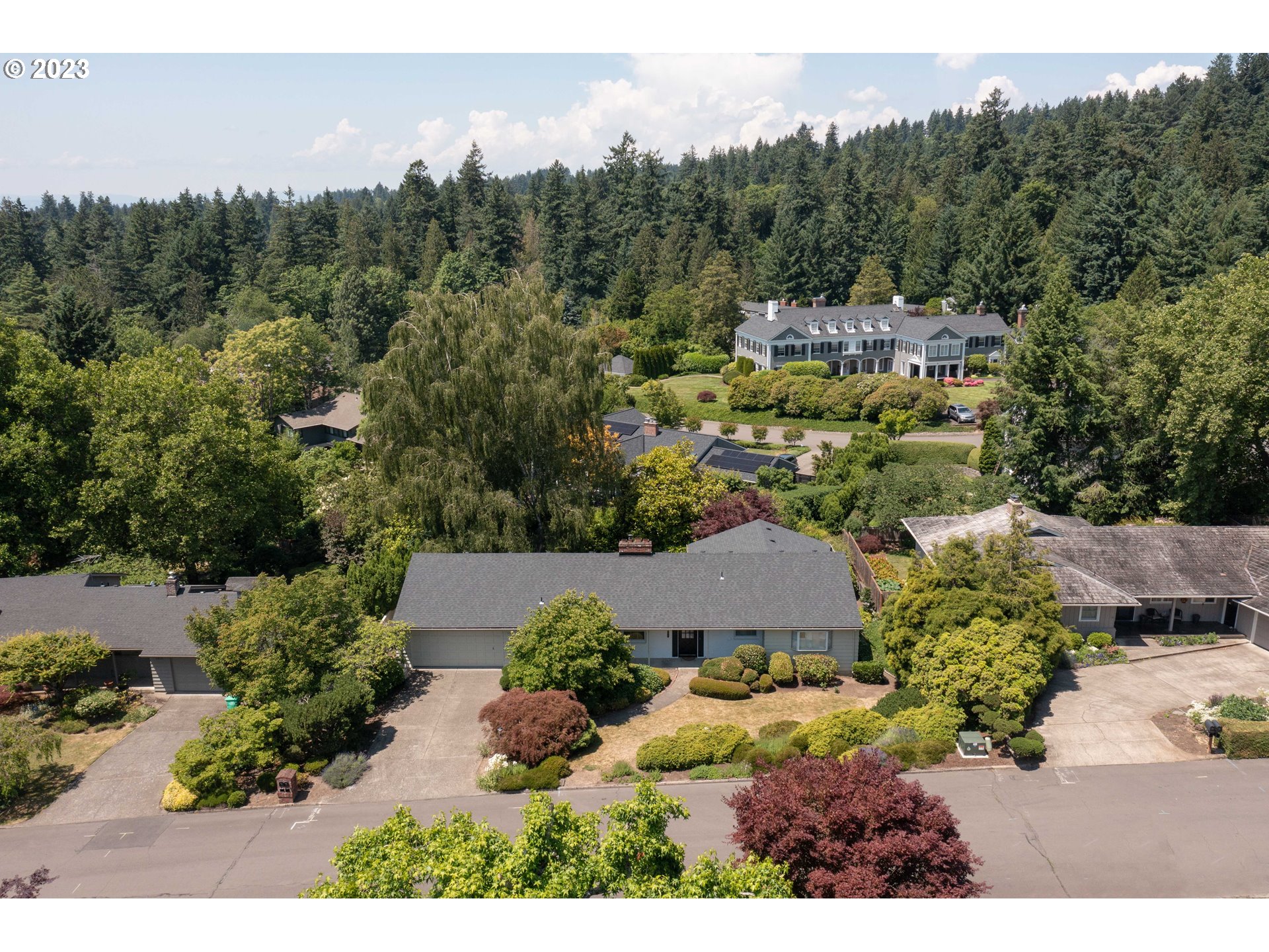 3815 Southwest 50th Avenue Portland, OR 97221 - Photo 35 of 36 an aerial view of a house with mountain view