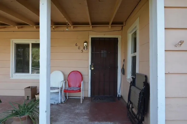 a view of front door of house