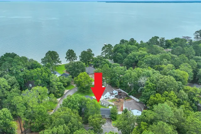 a aerial view of a house