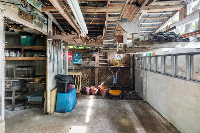 a view of storage and utility room