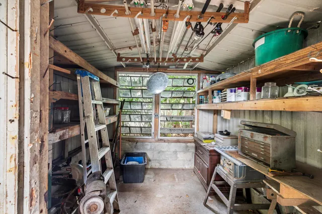 a view of storage and utility room