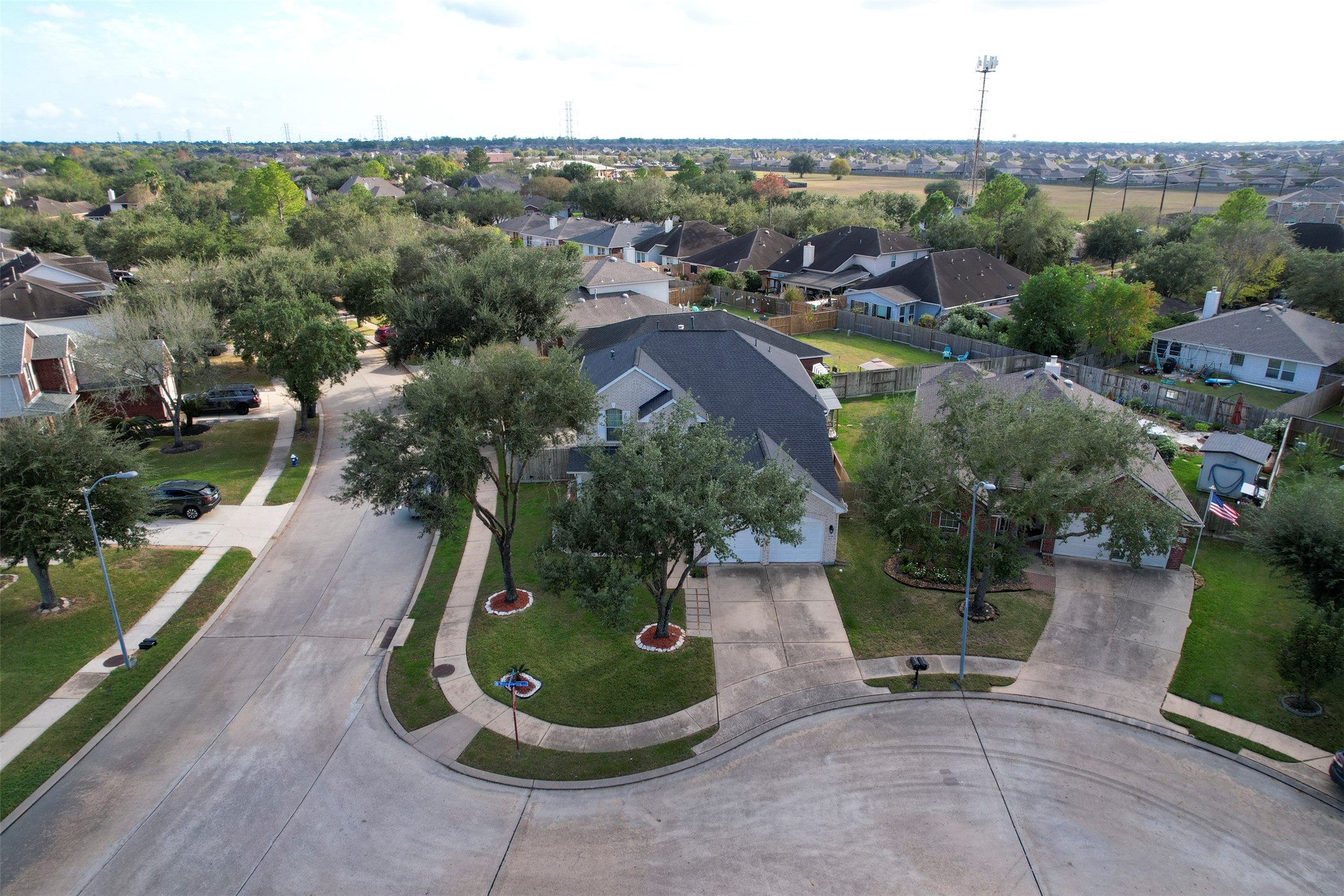 9214 Windy Spring Court Houston, TX 77089 - Photo 41 of 50 an aerial view of a house with outdoor space