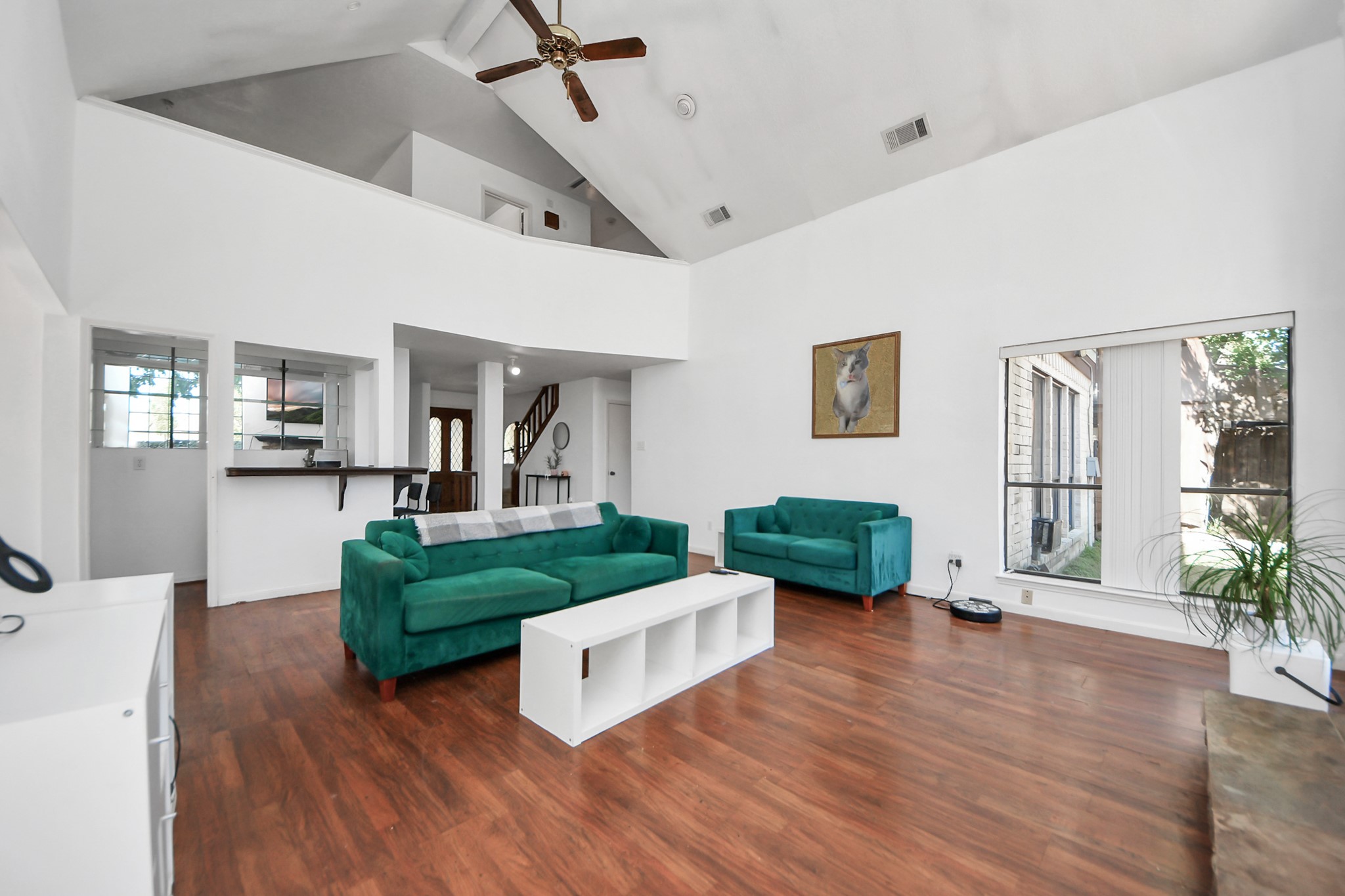 4712 Country Club View Baytown, TX 77521 - Photo 13 of 50 a living room with furniture and a wooden floor