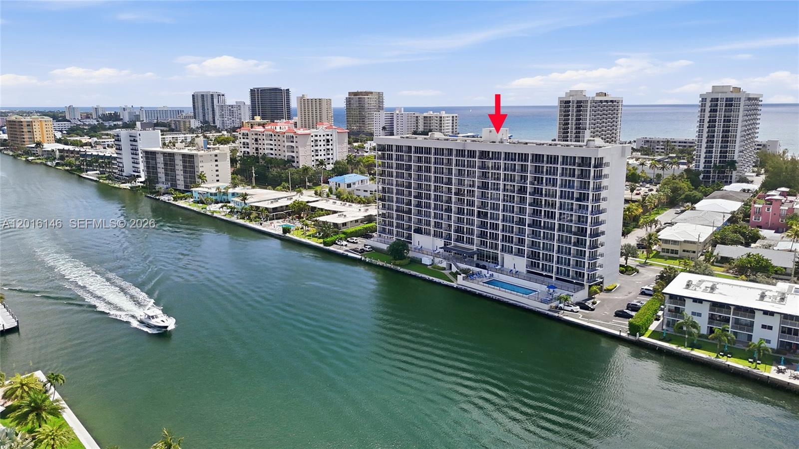 521 North Riverside Drive, Unit 606 Pompano Beach, FL 33062 - Photo 48 of 50 a city view with tall buildings
