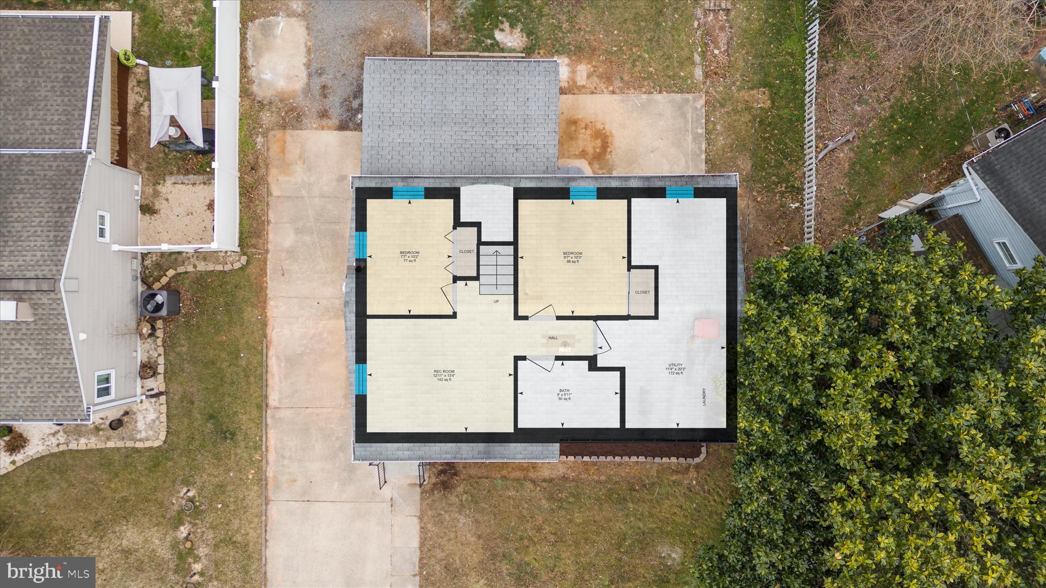 7831 Overhill Road Glen Burnie, MD 21060 - Photo 54 of 57 an aerial view of residential house with outdoor space
