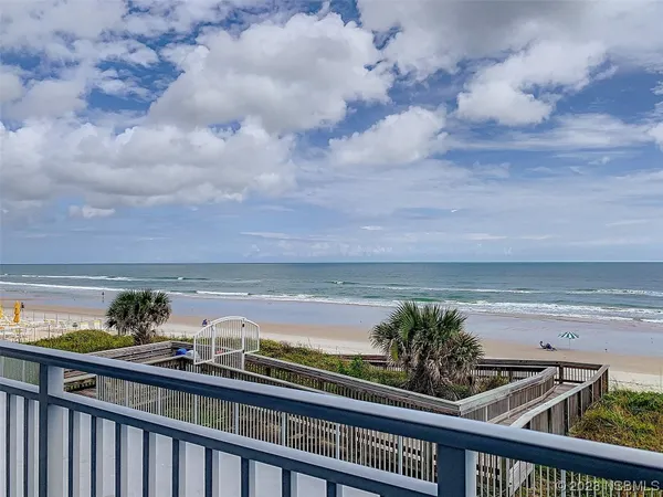 a view of an ocean and beach