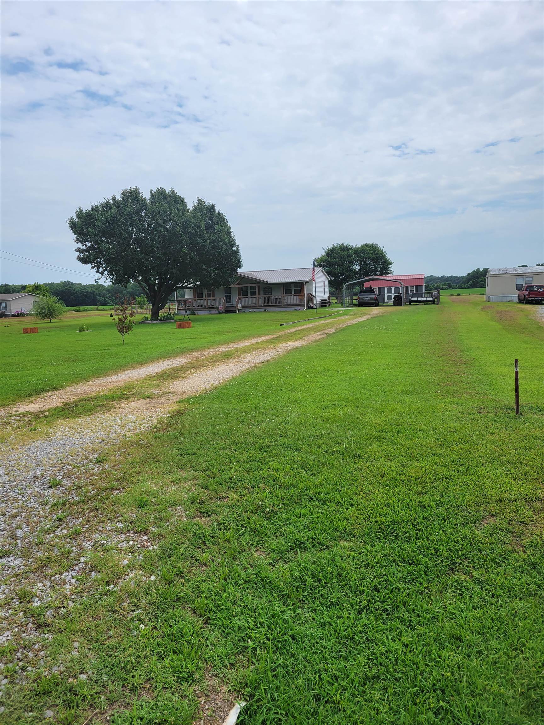 2496 Detroit Road Burlison, TN 38015 - Photo 4 of 25 View of grassy yard featuring driveway and a detached carport