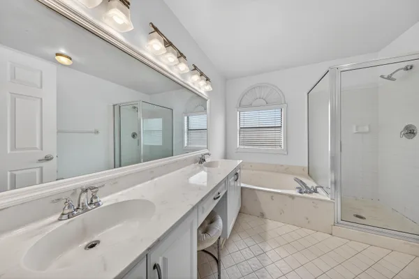 an aerial view of house with yard