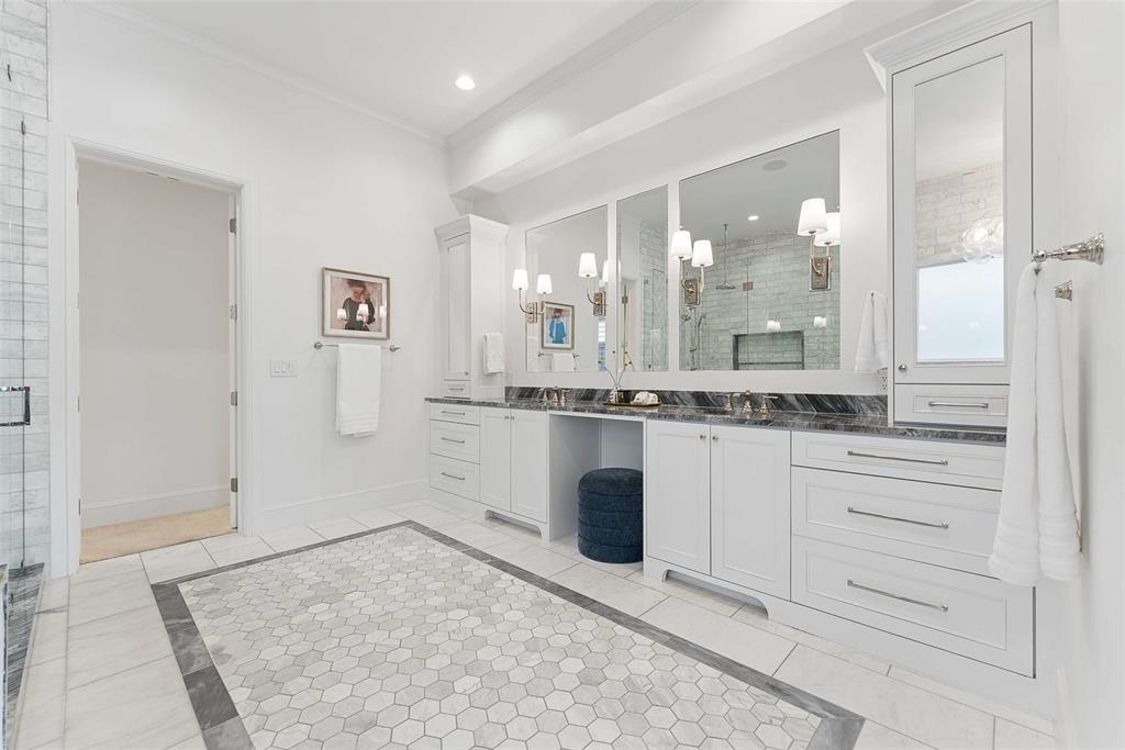 7110 Robin Road Dallas, TX 75209 - Photo 18 of 36 a large white kitchen with granite countertop a sink