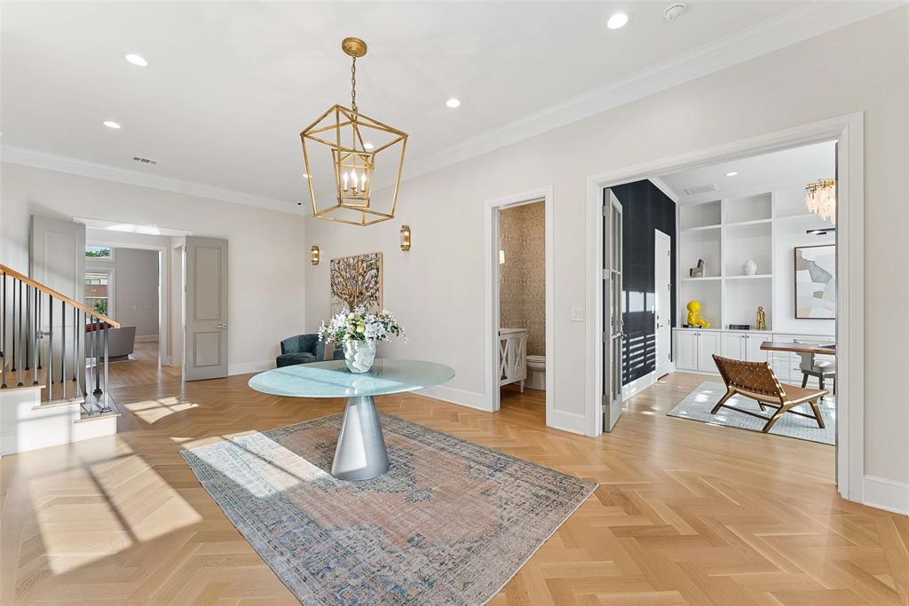 7110 Robin Road Dallas, TX 75209 - Photo 4 of 36 a view of a living room and a chandelier