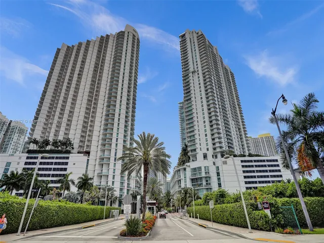 a front view of a multi story building