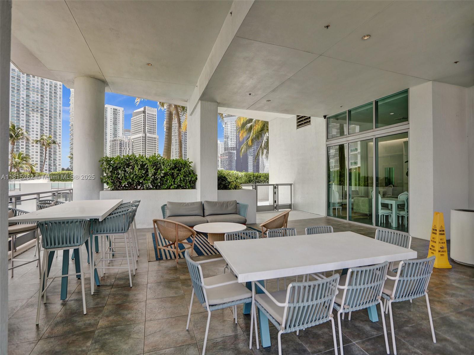 90 Southwest 3rd Street, Unit 2809 Miami, FL 33130 - Photo 44 of 67 a view of a dining room with furniture window and outside view