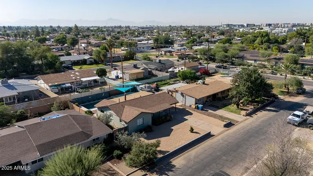 an aerial view of a city
