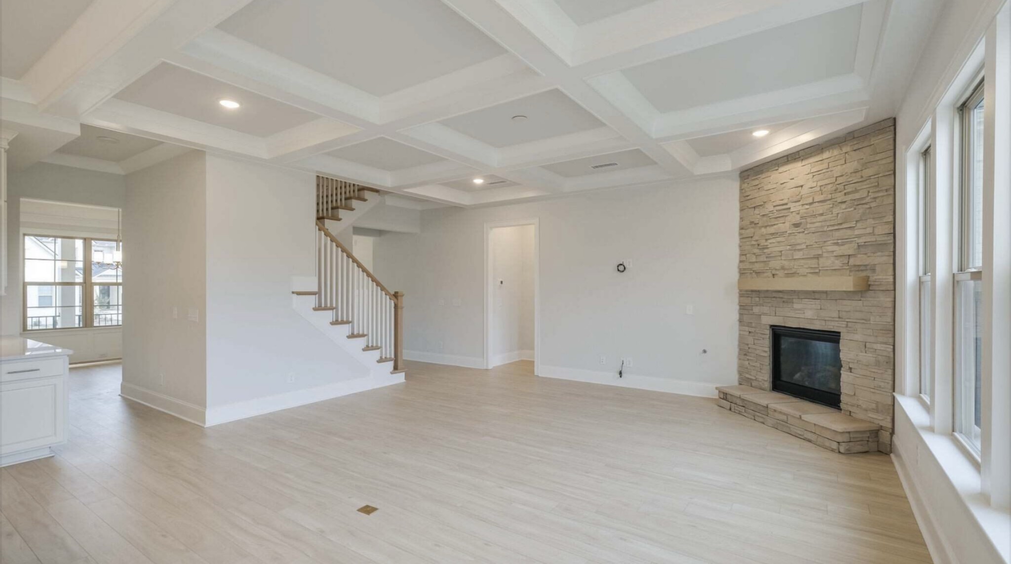 3203 Chase Point Drive Franklin, TN 37067 - Photo 9 of 30 wooden floor in an empty room with a fireplace