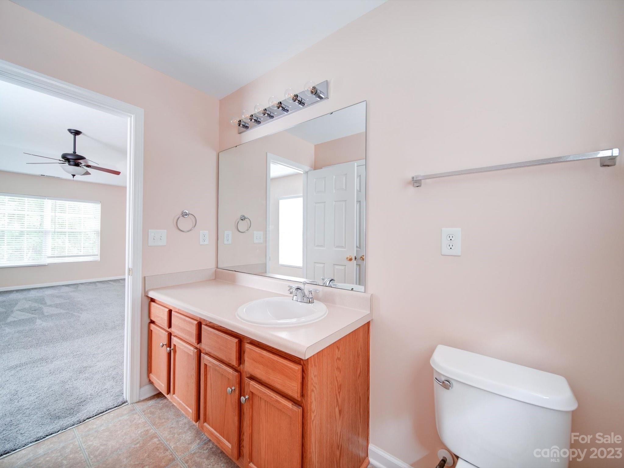 9221 Seamill Road Charlotte, NC 28278 - Photo 23 of 38 a bathroom with a sink a toilet and mirror
