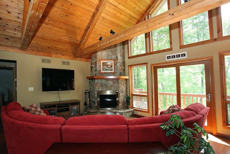 479 McCleary Road Knox, PA 16232 - Photo 10 of 24 Great Room has a beautiful stone wood burning fireplace to enjoy and warm you up on those cold winter nights.