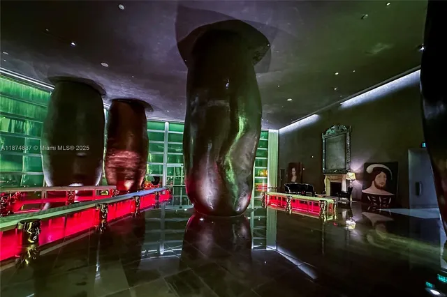 a room with musical instruments