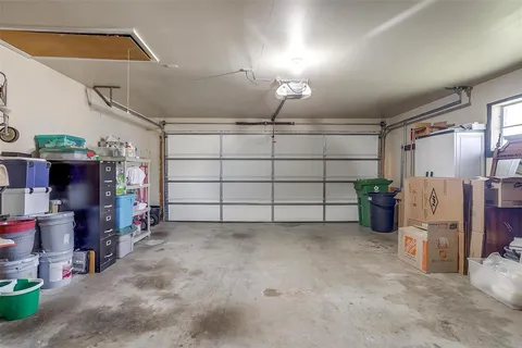 a view of a garage