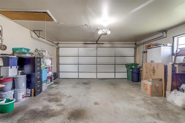 a view of a garage